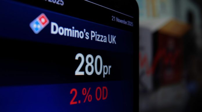 Domino's Pizza UK shares drop 2% to 280p on London Stock Exchange after warning on rising delivery costs and weak same-store sales amid consumer squeeze, 21 November 2025