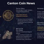 A vibrant infographic displaying Canton Coin (CC) cryptocurrency trends on November 28, 2025, including price charts, Taurus Super Validator integration, and Alchemy Pay fiat access for top Google stories in crypto news.