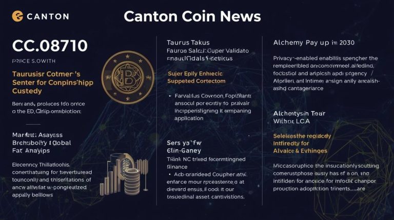 Canton CC Coin Steady at $0.087: Taurus Partnership and Fiat Ramps Spark Buzz