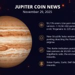 Jupiter JUP cryptocurrency token rocketing upward on Solana blockchain amid new beta version release and 2026 airdrop registration closing, showing price chart and investor gains potential