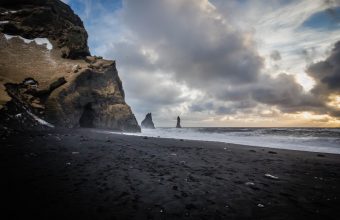 Iceland reynisfjara black sand beach