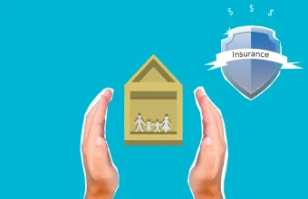 Illustration showing common insurance myths being debunked with fact-checking symbols