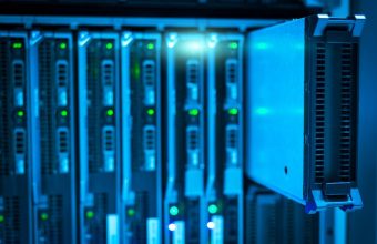 Data centre server racks representing AI infrastructure
