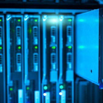 Data centre server racks representing AI infrastructure