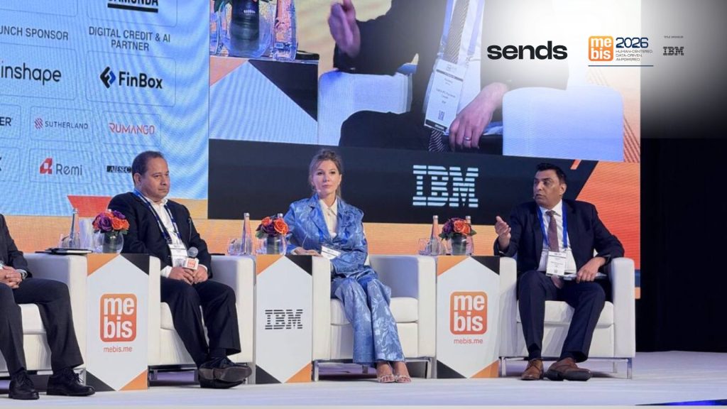 Sends CEO Alona Shevtsova speaking on the MEBIS 2026 panel: Alona Shevtsova of Sends contributes to MEBIS 2026 payments innovation panel in Dubai