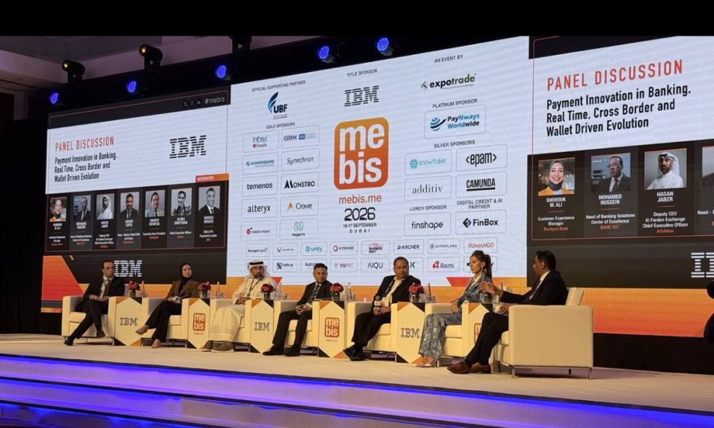 MEBIS 2026 payments innovation panel on stage in Dubai: Alona Shevtsova of Sends contributes to MEBIS 2026 payments innovation panel in Dubai