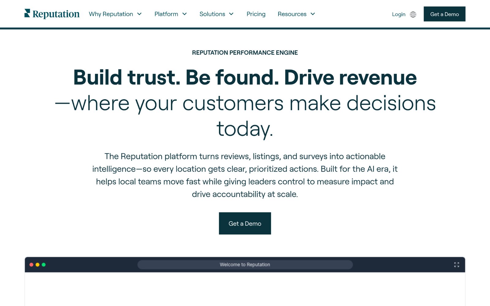 Repmanager multi-location reputation management platform homepage