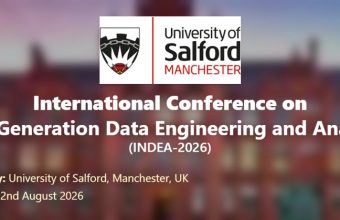INDEA 2026 International Conference on Next-Generation Data Engineering and Analytics banner, University of Salford