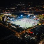 Floodlit American football stadium at night, illustrating the Steelers preparing for the 2026 season